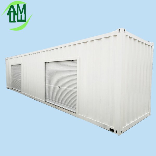 Customized container storage with rolling door