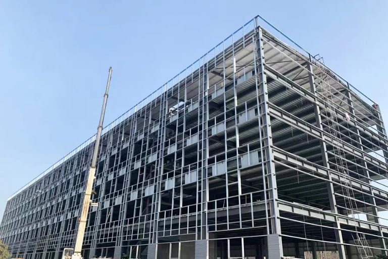 Five-Story Steel Structure Workshop Building – Shandong Project